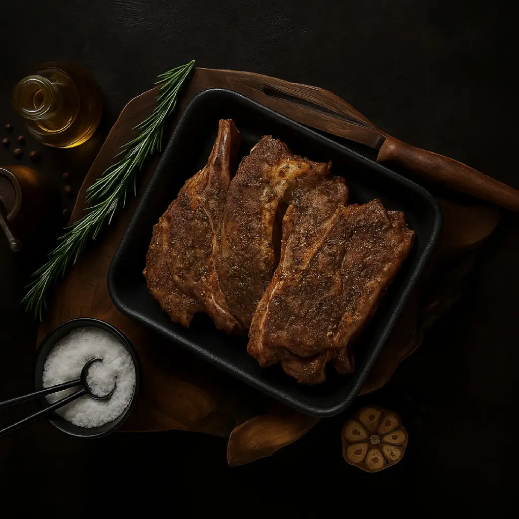 Ribs Container with Spanish Seasoning