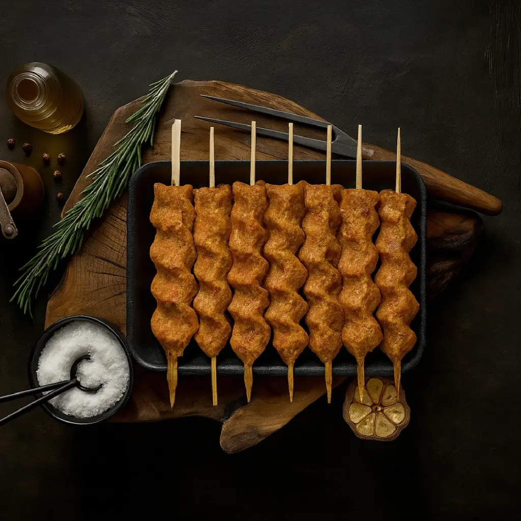 [GBKB011] ماعون كباب زعفران 6  سيخ