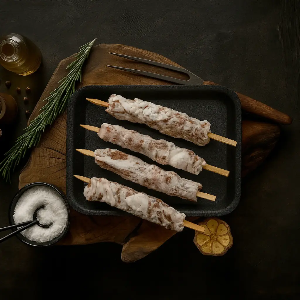 Kabab with Caul Fat Container